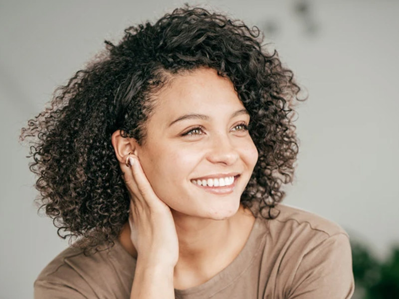 A Women Smiling