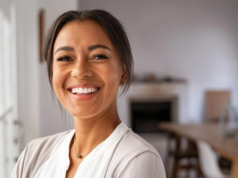 A Women Smiling