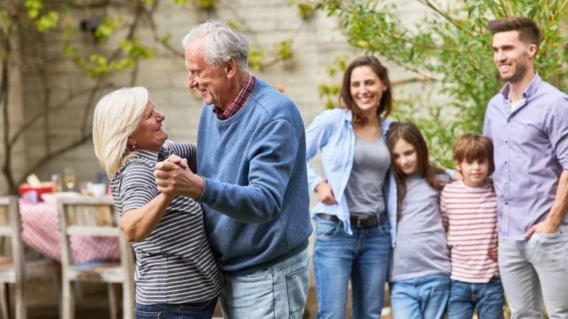 A Family spending time together