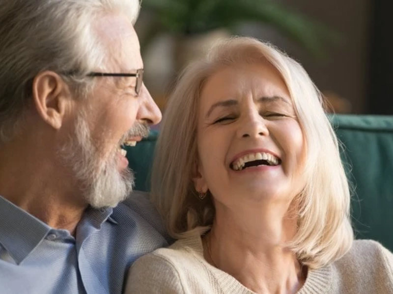 Old Couple Smiling