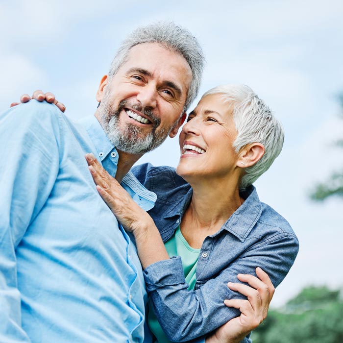 smiling senior couple