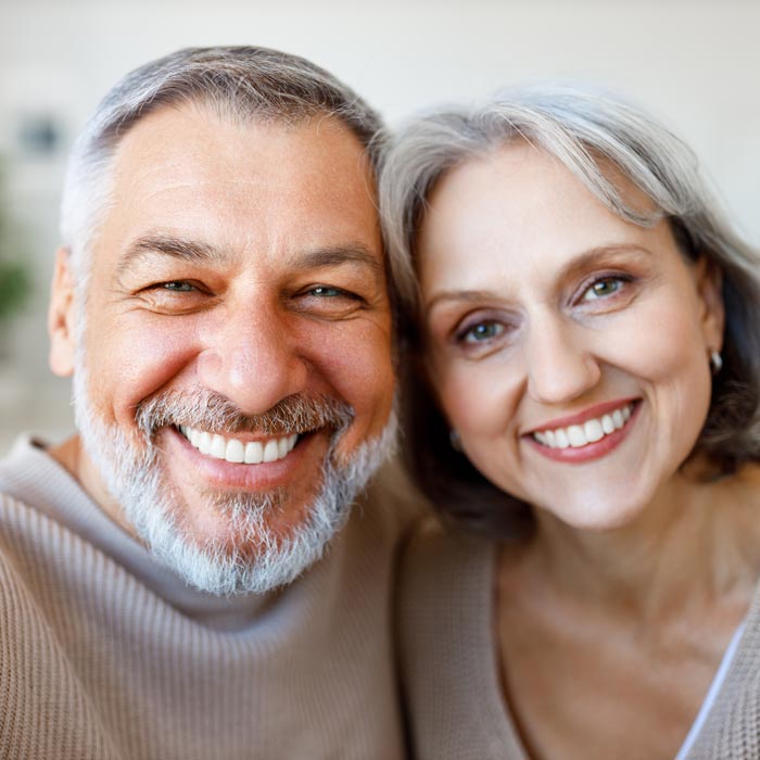 smiling senior couple