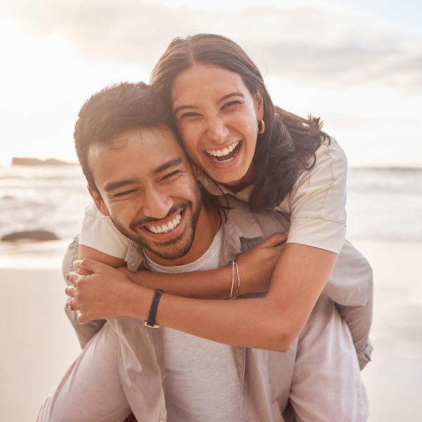 laughing young couple